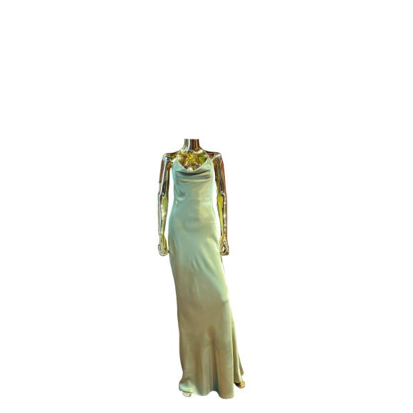 Satin Cowl Neck Slip Gown