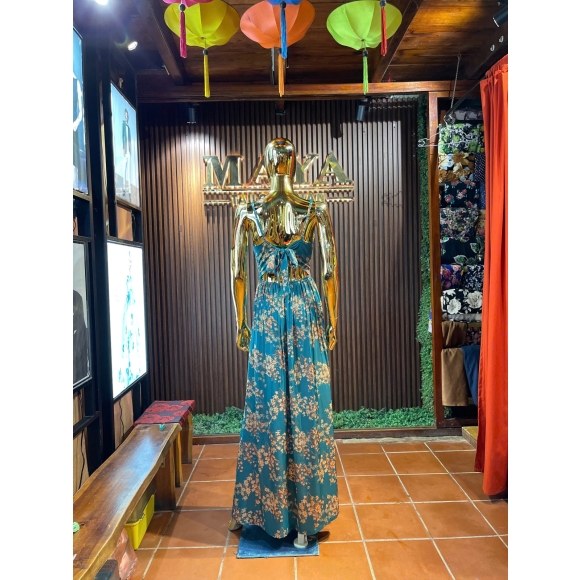 Floral Empire Waist Evening Gown